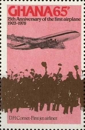 Stamp, Comet,Jetliner, Ghana,  , Aircrafts