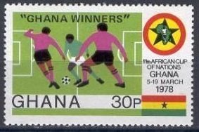 Stamp, Overprinted, Ghana,  , Sport