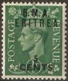 British Stamp Overprinted "B.M.A. Eritrea"