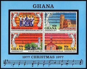 Souvenir Sheet, Sheet of 4, Ghana,  , Christmas