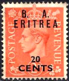 British Stamp Overprinted "B.A. Eritrea"