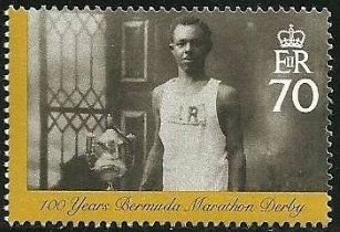 Athlete with trophy, window at left