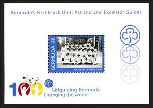 Souvenir Sheet, Bermuda's first black Girl Guides unit, Bermuda,  , Scouting