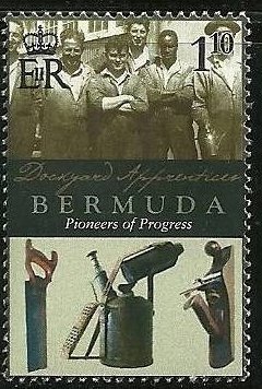 Stamp, Apprentices, tools, Bermuda,  