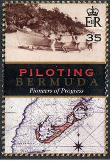 People dragging boat ashore, nautical chart