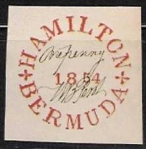 Stamp, Postmaster Stamp, Bermuda,  , Stamps