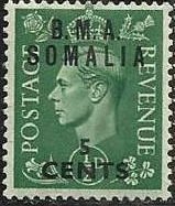Stamp, England Stamps Overprint "Somalia", Italian colonies, territories and occupations,  
