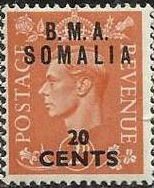 England Stamps Overprint "Somalia"