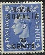 England Stamps Overprint "Somalia"