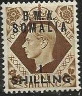 England Stamps Overprint "Somalia"