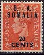 England Stamps Overprint "Somalia"