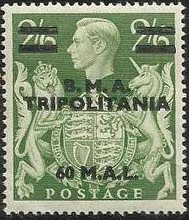 British Stamp Overprinted "B.M.A. Tripolitania"