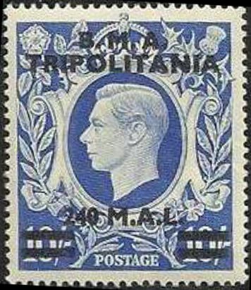 British Stamp Overprinted "B.M.A. Tripolitania"