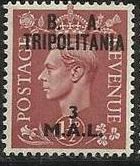 Stamp, British Stamp Overprinted "B.A. Tripolitania", Italian colonies, territories and occupations,  