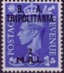 British Stamp Overprinted "B.A. Tripolitania"