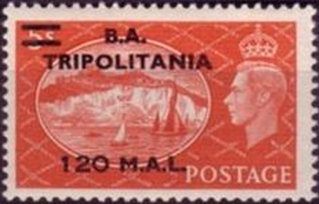British Stamp Overprinted "B.A. Tripolitania"