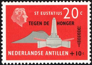 Stamp, MiNr 76 Overprinted  `Tegen de Honger`, Netherlands Antilles,  