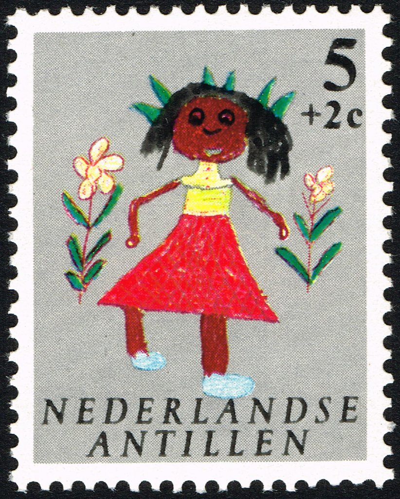 Child and flowers