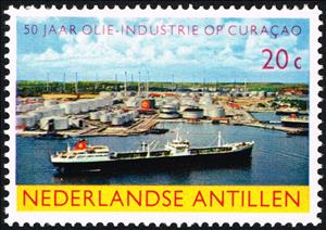 Stamp, Shell Refinerz, Curacao, Netherlands Antilles,  , Ships