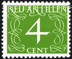 Stamp, Type 'van Krimpen', Netherlands Antilles,  