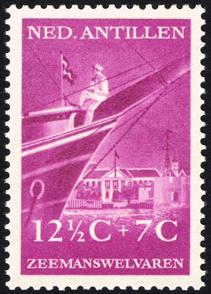Prow of sailboat