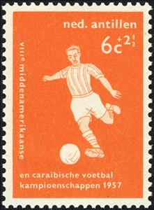 Stamp, Soccer Player About to Kick, Netherlands Antilles,  , Football (Soccer)
