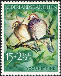 Stamp, Common Ground Dove (Columbina passerina), Netherlands Antilles,  , Birds