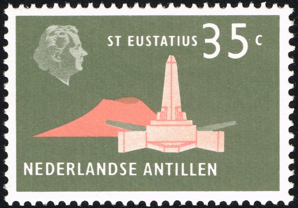 De Ruyter obelisk, St. Eustatius.