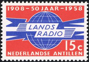 Stamp, Globe, Netherlands Antilles,  
