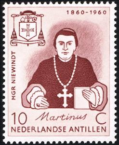 Stamp, Msgr. Martinus J. Niewindt, Netherlands Antilles,  
