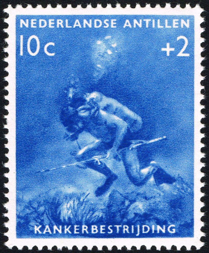 SCUBA diver with spear
