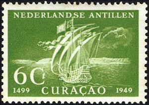 Stamp, Ship of Ojeda, Netherlands Antilles,  