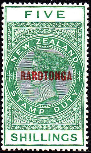 Stamp, Overprinted,Red,Blue, Cook Islands,  