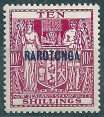 Stamp, Overprinted,Red,Blue, Cook Islands,  