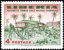 Stamp, Children playground, Liberia,  , Children, Children's Play