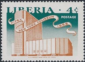 Stamp, Coliseum from New York, Liberia,  