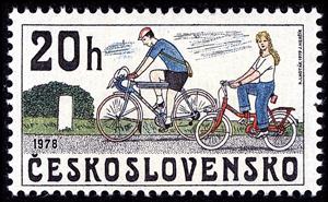 Stamp, Bicycles (1978), Czechoslovakia,  