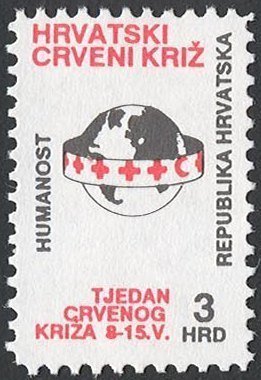 Stamp, Red Cross Week (I), Croatia,  , Red Cross and Red Crescent