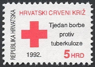 Stamp, Anti-Tuberculosis Week (II), Croatia,  , Red Cross and Red Crescent