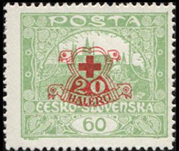 Stamp, Hradcany at Prague - overprint Red Cross, Czechoslovakia,  , Red Cross and Red Crescent