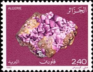 Stamp, Mineral, Algeria,  , Minerals