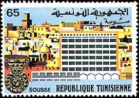 View of Sousse, hotel & pendant