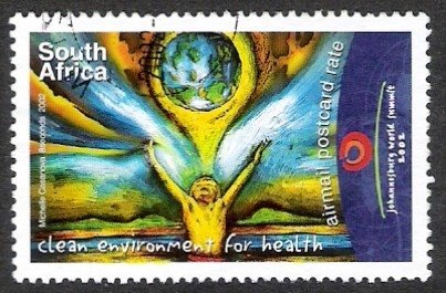 Stamp, Clean enviroment for health, South Africa,  
