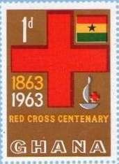 Cross, flag and centenary emblem