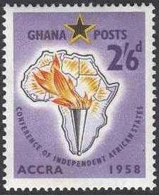 Map of Africa with torch