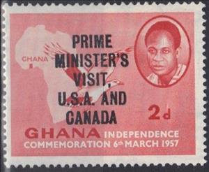 Stamp, Kwame Nkrumah (1909-1972), Primeminister, Vulture, Map, Ghana,  , Heads of State, Maps, Birds, Birds of Prey, Animals (Fauna)
