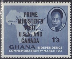 Stamp, Kwame Nkrumah (1909-1972), Primeminister, Vulture, Map, Ghana,  , Heads of State, Maps, Birds, Birds of Prey, Animals (Fauna)