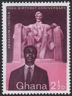 Kwame Nkrumah (1909-1972), president; Lincoln memorial