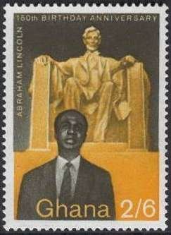 Kwame Nkrumah (1909-1972), president; Lincoln memorial