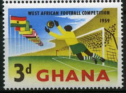 Flags and goalkeeper in stadium